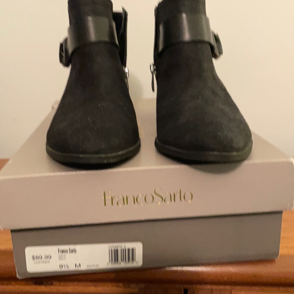Black ankle boots 2” heel. Never worn